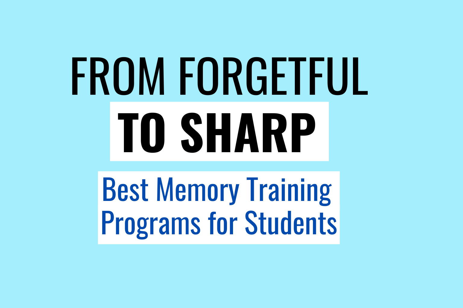 From Forgetful to Sharp: Best Memory Training Programs for Students