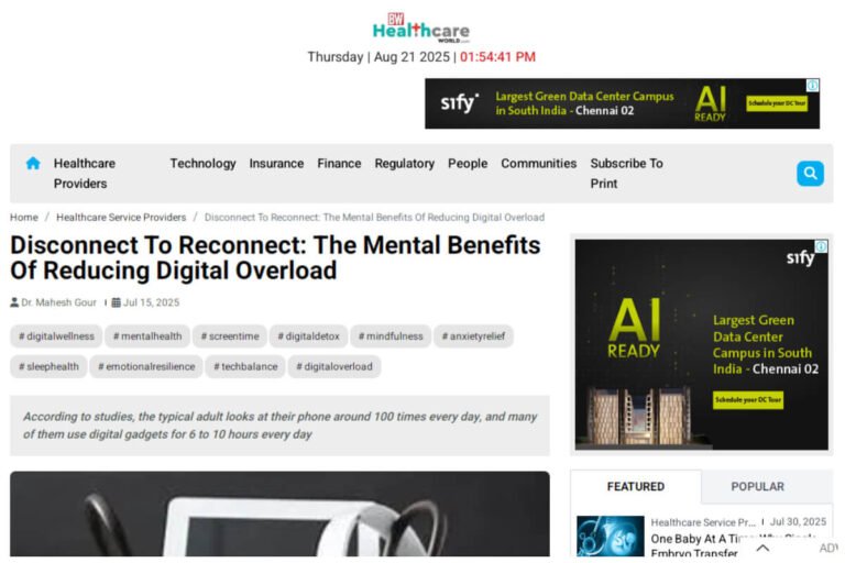 Ediquik - CA Dr Maahesh Gour News Article on Memory Techniques