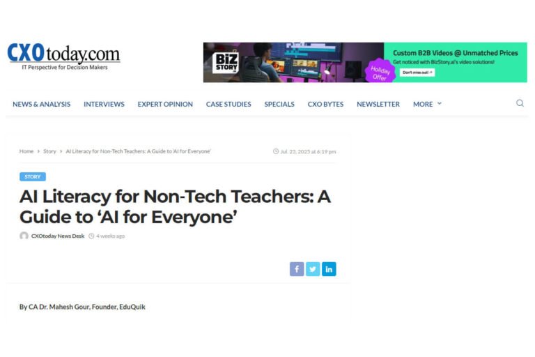 Ediquik - CA Dr Maahesh Gour News Article on Memory Techniques